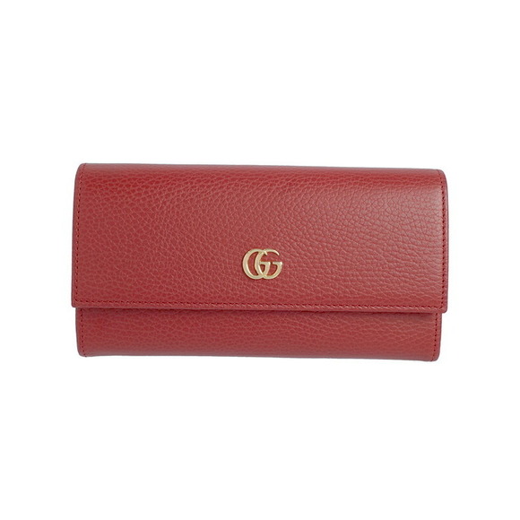 Gucci GG Wallet Leather Marmont Bifold Long Continental - Picture 1 of 5
